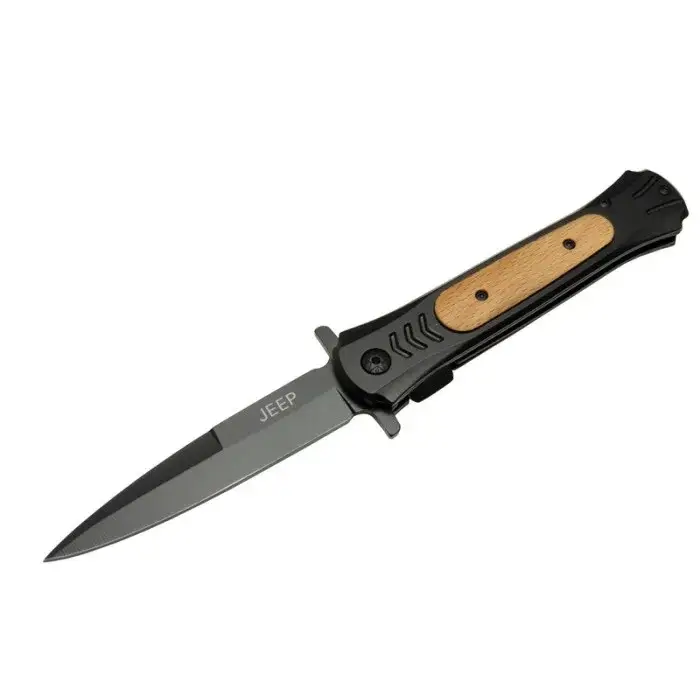 Çakı Black 22 Cm Yarı Otomatik , Kemerlikli