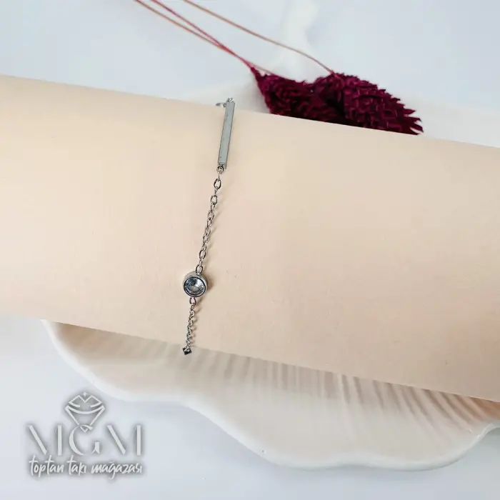 Rodyum Çelik Bileklikler 16+5 Cm Uzatma Payı - Kbl0083