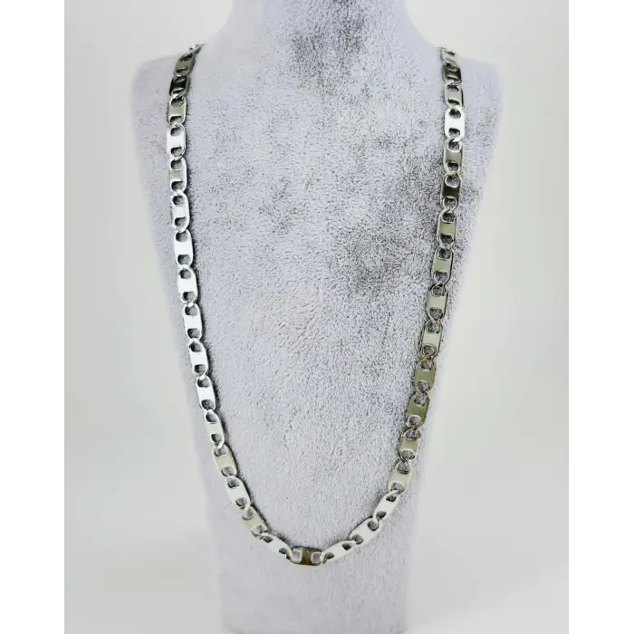 Rodyum Çelik Erkek Kolye 60 Cm - Ekl0017