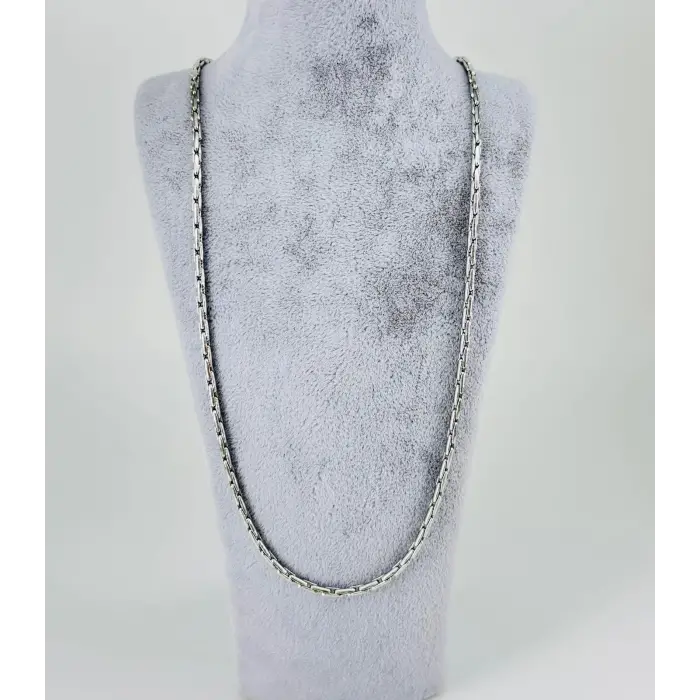 Rodyum Çelik Erkek Kolye 60 Cm - Ekl0021