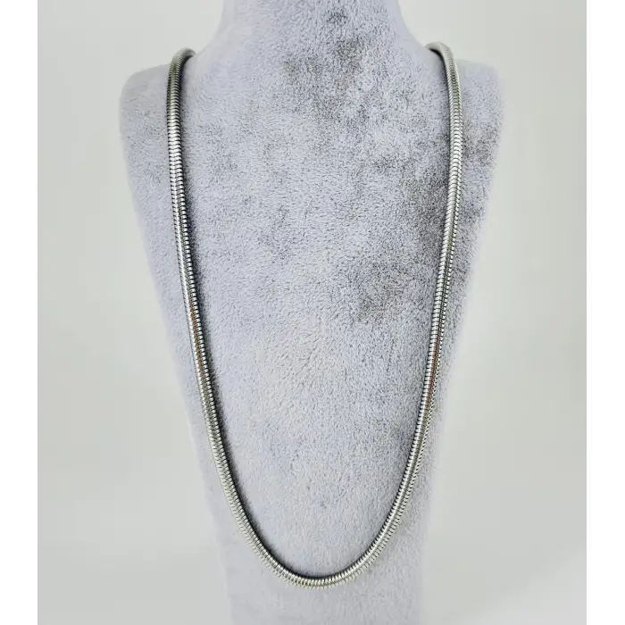 Rodyum Çelik Erkek Kolye 60 Cm - Ekl0020