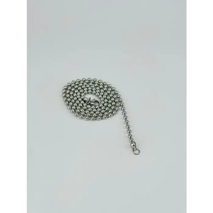 Rodyum Çelik Erkek Kolye 60 Cm - Ekl0054