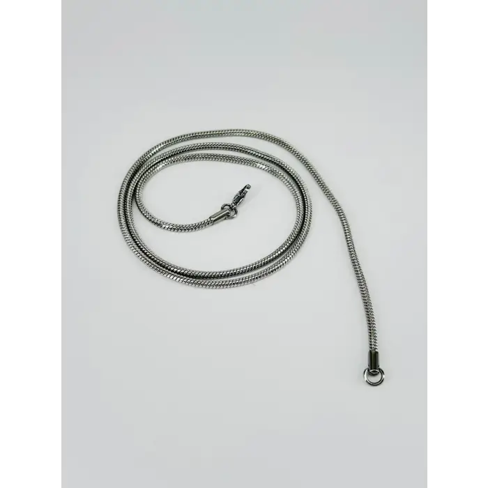 Rodyum Çelik Erkek Kolye 60 Cm - Ekl0022