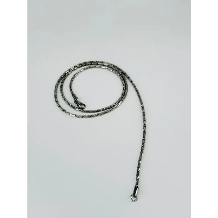 Rodyum Çelik Erkek Kolye 60 Cm - Ekl0021