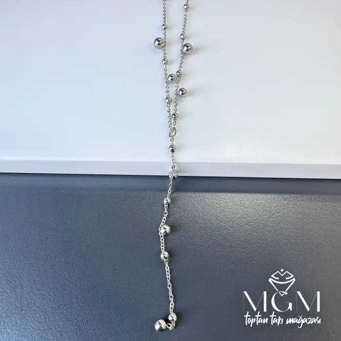 Rodyum Çelik Kolyeler 45+5 Cm Uzatma Payı - Kl0036