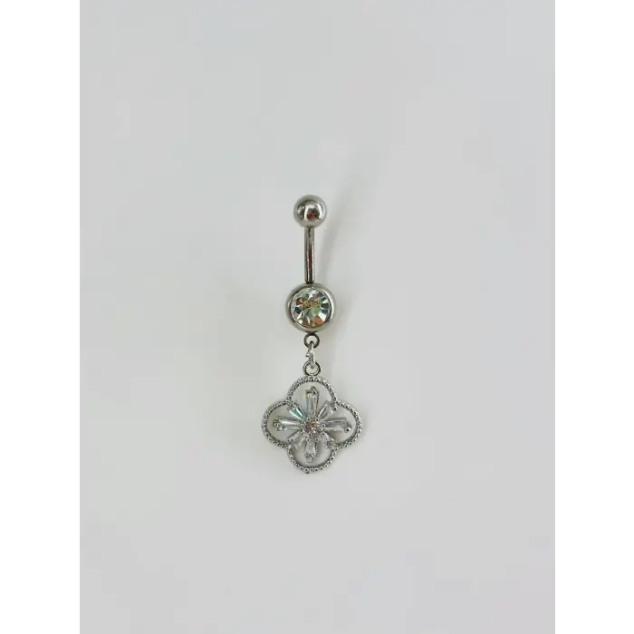 Çiçek Detaylı Göbek Piercing - Pg0099