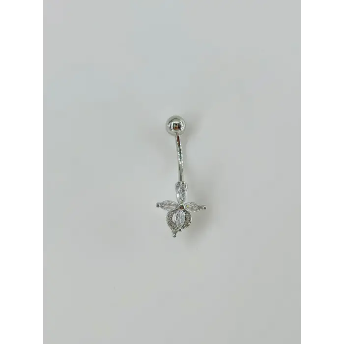 Çiçek Detaylı Göbek Piercing - Pg0032