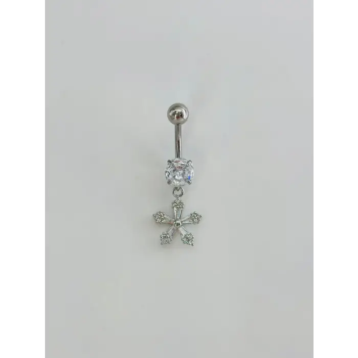 Çiçek Detaylı Göbek Piercing - Pg0134