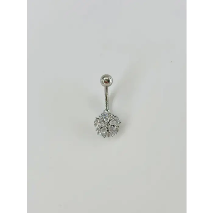 Çiçek Detaylı Göbek Piercing - Pg0041