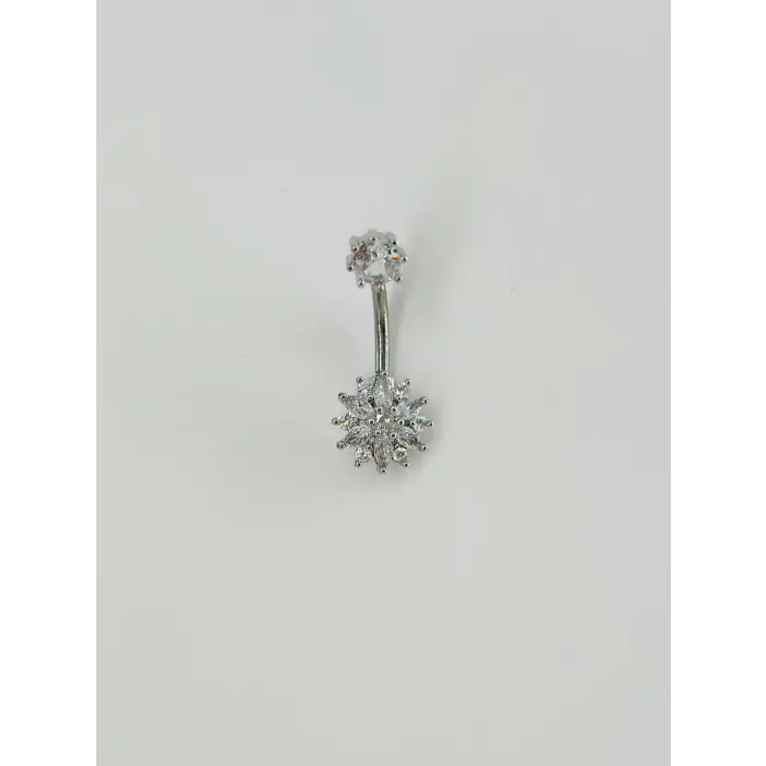 Çiçek Detaylı Göbek Piercing - Pg0088