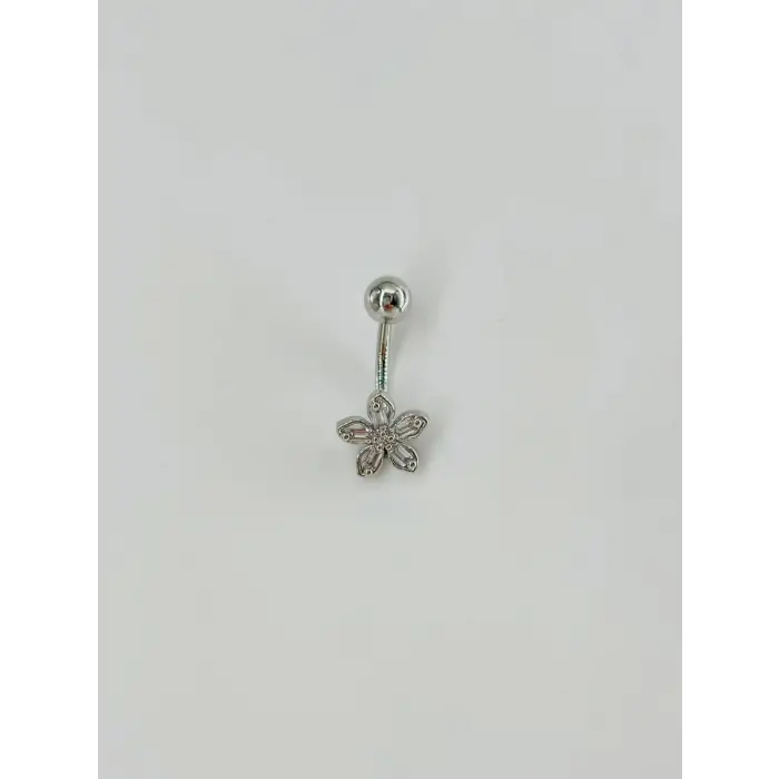 Çiçek Detaylı Göbek Piercing - Pg0085