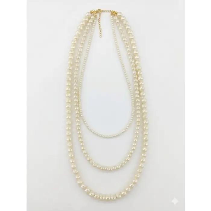 Classic Glow İnci Katman Kolye - Kl0308