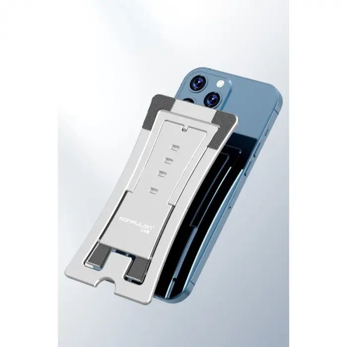 Cm23 Ayarlanabilir Katlanabilir Masaüstü Telefon Tutucu - Gümüş