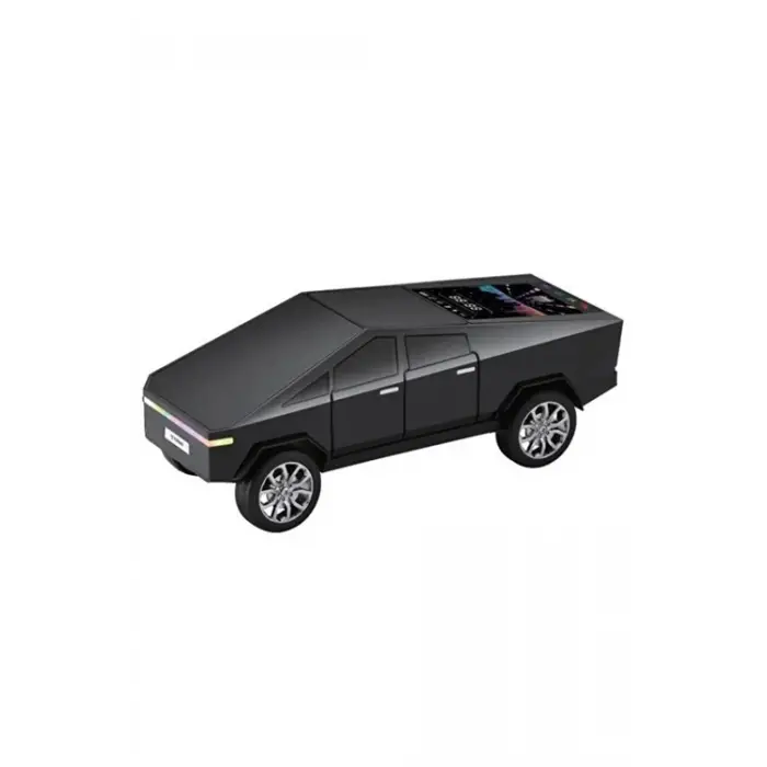 D68 Cyber Model Araba Tasarımlı Bluetooth Hoparlör 15w Güçlü Ses Rgb Led /tws/usb Siyah