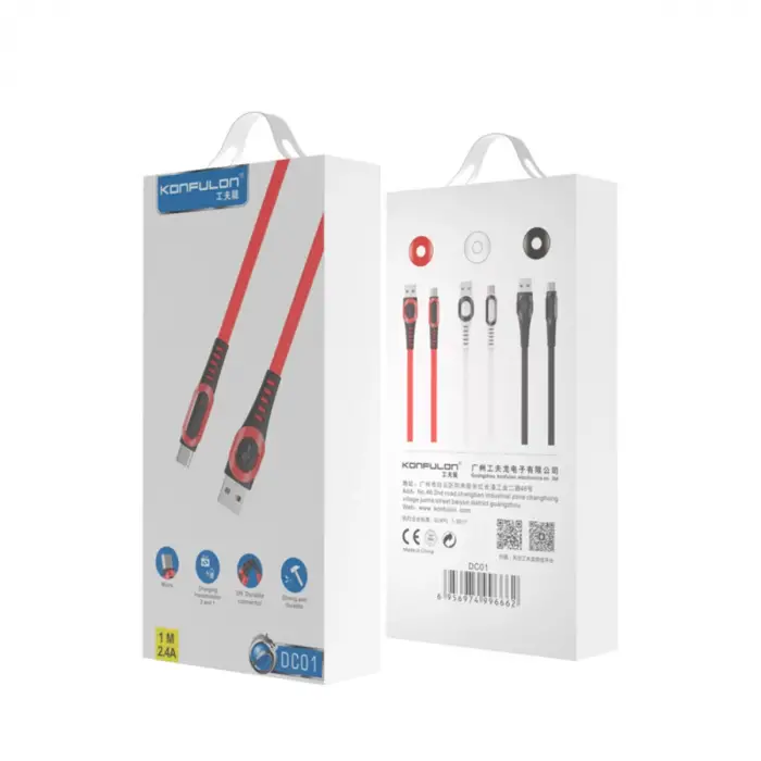 Dc01 Süper Hızlı Micro Usb Kablo 1m 2.4a - Beyaz