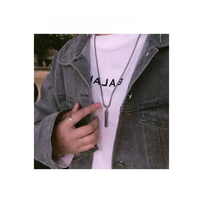 Deprem Düdüğü Çelik Kolye