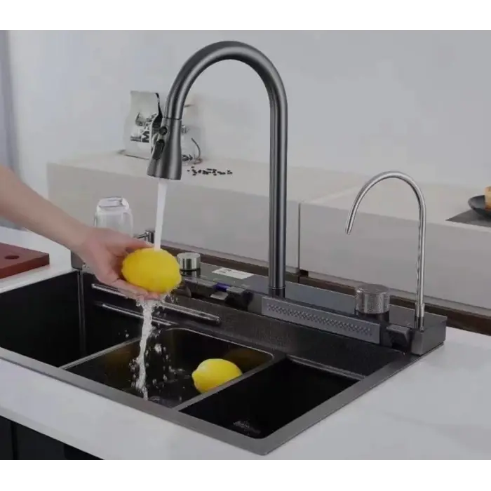 Akıllı Dijital LED Göstergeli Şelale Eviye Seti