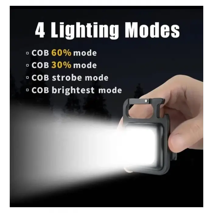 F.20a Mıknatıslı Kamp Feneri El Feneri 800 Lümen 30 Cob