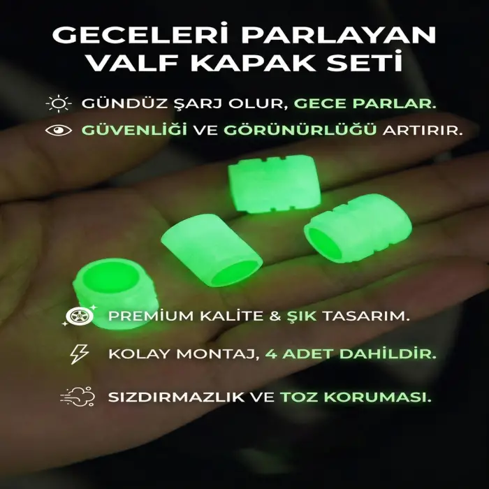 Fosforlu Gece Parlayan Sibop Kapağı