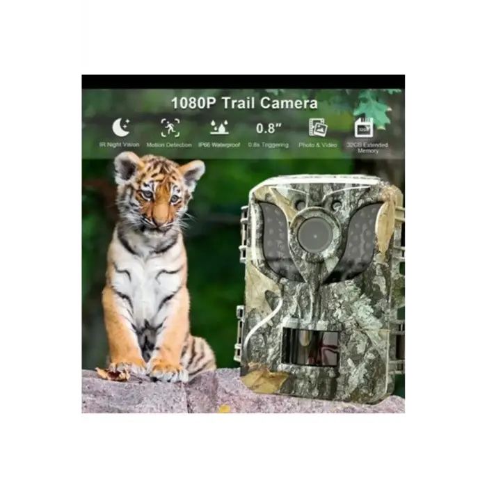 Fotokapan Kamera 16mp Full Hd 1080p Gece Görüşlü 2 Inç Lcd Ekran Su Geçirmez