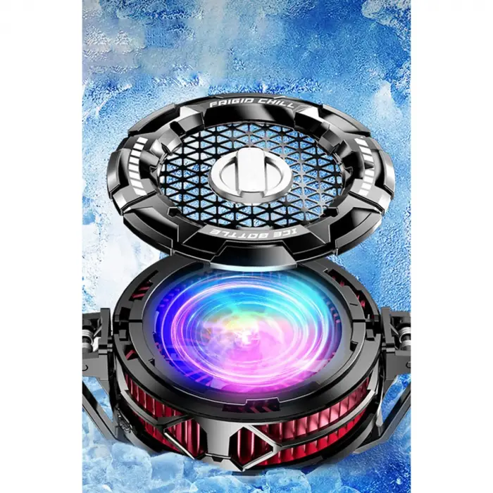 Fs02 15w Rgb Radyatör Telefon Soğutucu Fan - Siyah