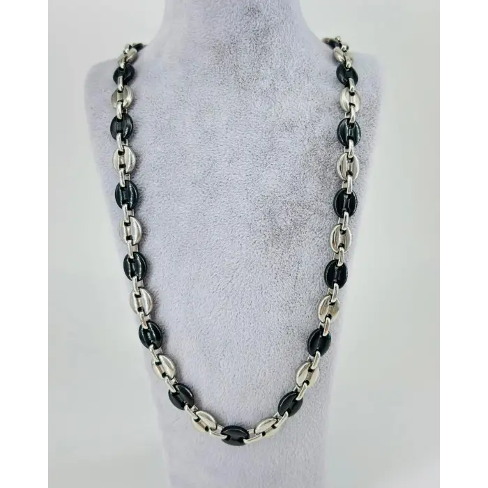 Rodyum Çelik Erkek Kolye 60 Cm - Ekl0044