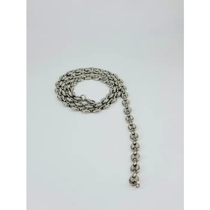 Rodyum Çelik Erkek Kolye 60 Cm - Ekl0052