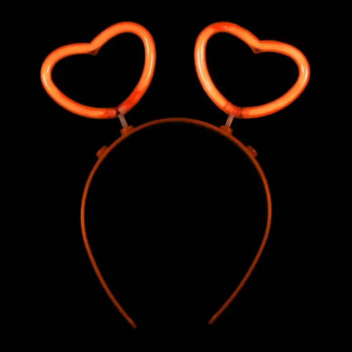 Glow Karanlıkta Yanan Fosforlu Kalp Taç 12 Adet