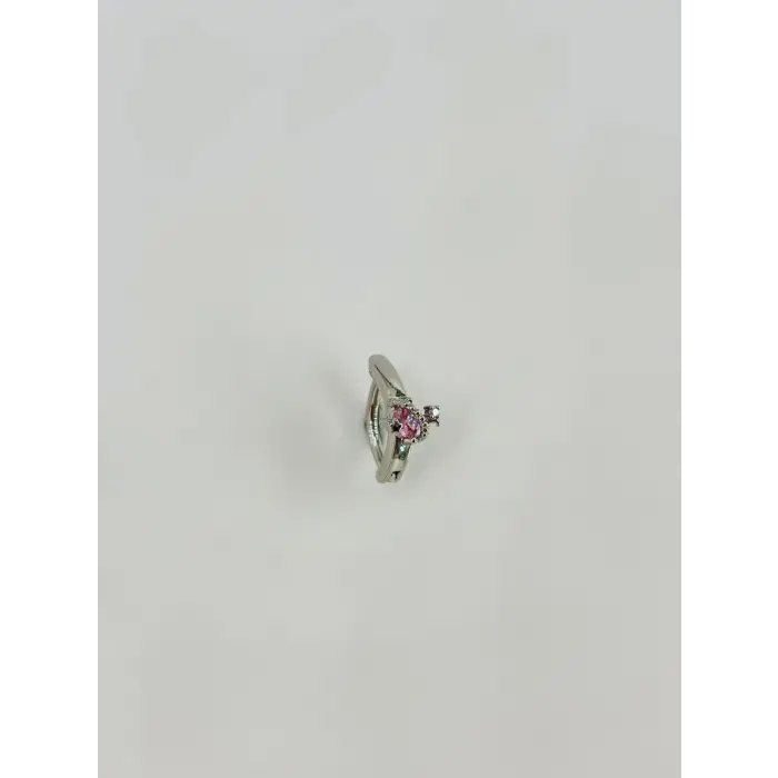 Rodyum Zirkon  Taşlı Çelik Göbek - Pg0006