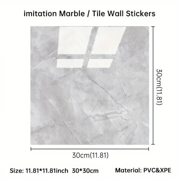 Gri Mermer Desen Duvar Sticker (30*30)