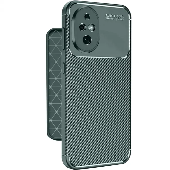 Honor 200 Kılıf Auto Focus Karbon Kapak - Koyu Yeşil