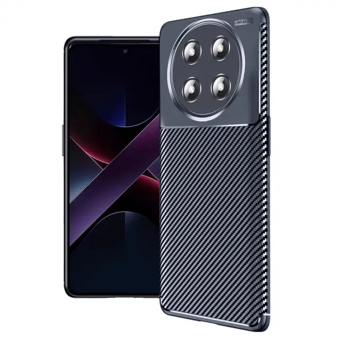 Honor Magic 7 Lite Kılıf Auto Focus Karbon Kapak - Lacivert