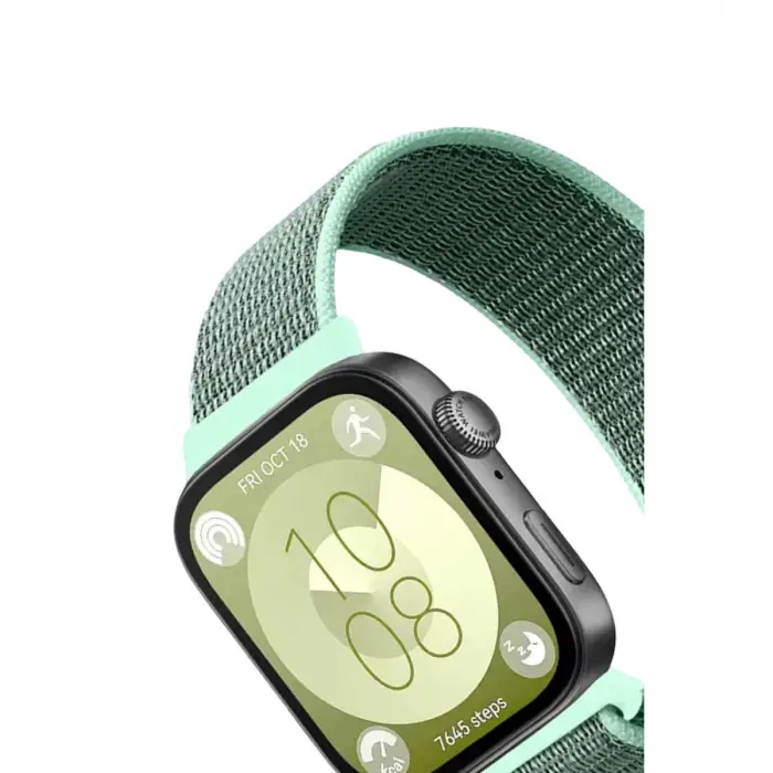 Huawei Fit 4 Hasırlı Cırtcırtlı Kordon - Turkuaz