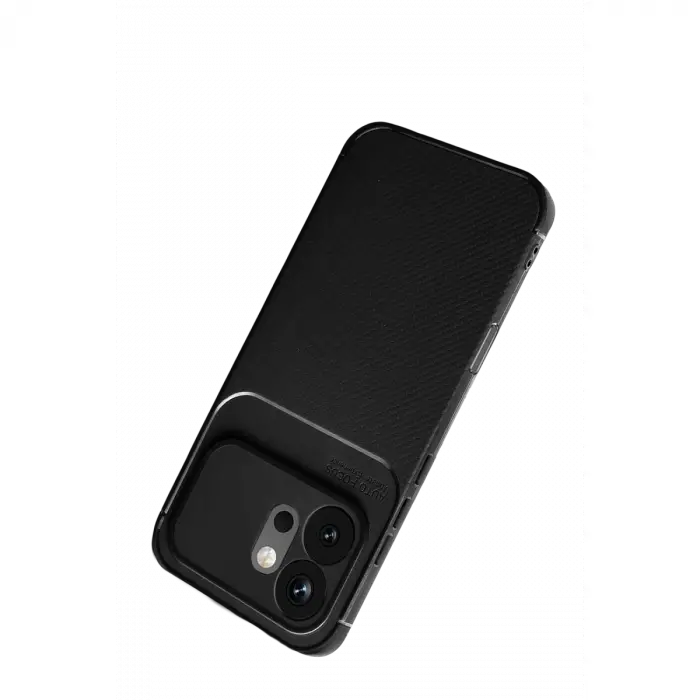 Huawei Honor 600 Auto Focus Karbon Kapak - Siyah