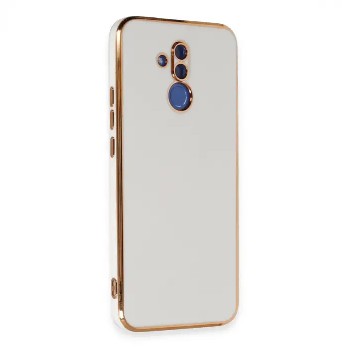 Huawei Mate 20 Lite Kılıf Volet Silikon - Beyaz