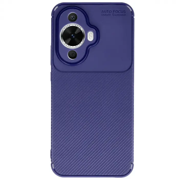 Huawei Nova 12s Kılıf Auto Focus Karbon Kapak - Lacivert