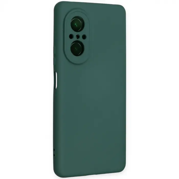 Huawei Nova 9 Se Kılıf Nano İçi Kadife Silikon - Koyu Yeşil