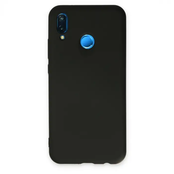 Huawei P20 Lite Kılıf Nano İçi Kadife Silikon - Siyah