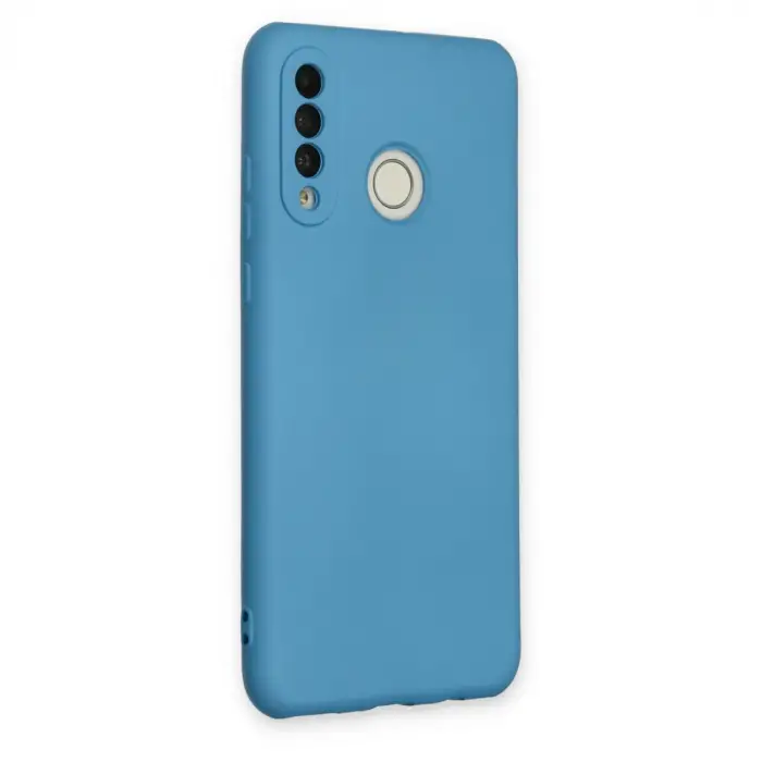 Huawei P30 Lite Kılıf Nano İçi Kadife Silikon - Mavi