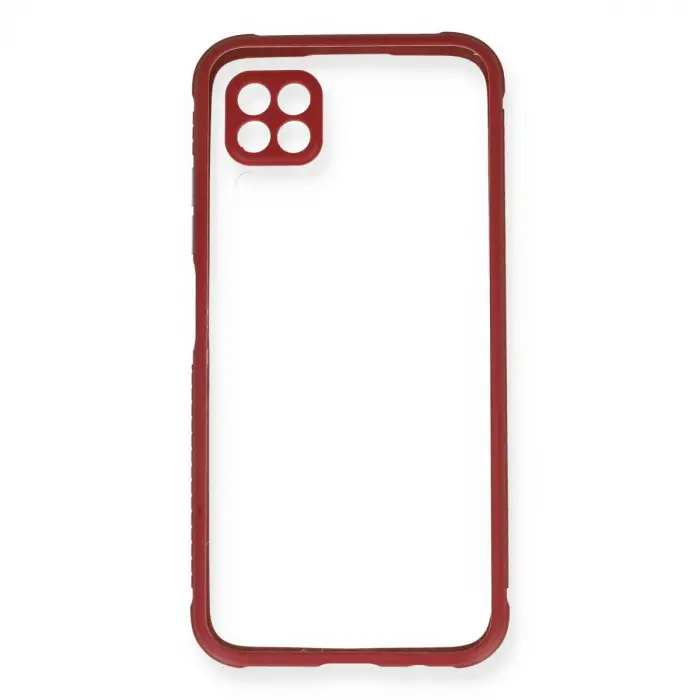 Huawei P40 Lite Kılıf Miami Şeffaf Silikon - Fuşya