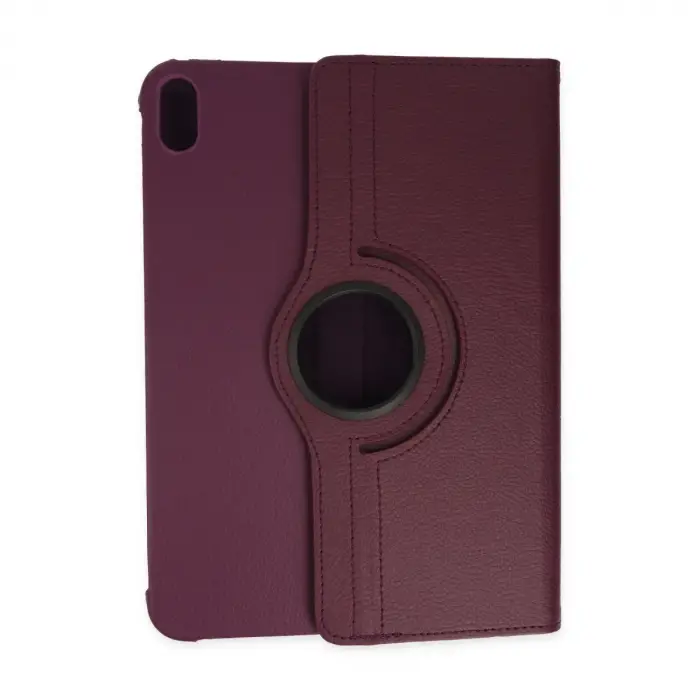 İpad 2022 10.9 (10.nesil) Kılıf 360 Tablet Deri Kılıf - Mürdüm