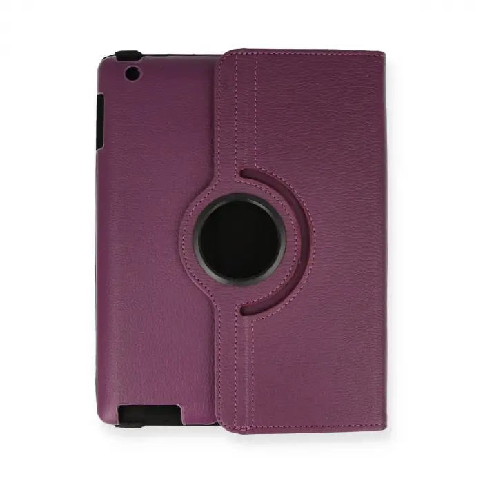 İpad 4 9.7 Kılıf 360 Tablet Deri Kılıf - Mürdüm