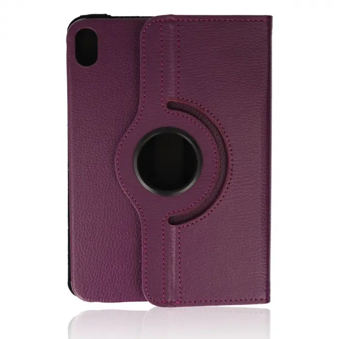 İpad Mini 6 Kılıf 360 Tablet Deri Kılıf - Mürdüm