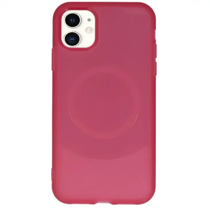 İphone 11 Kılıf Maya Karbon Kapak - Bordo