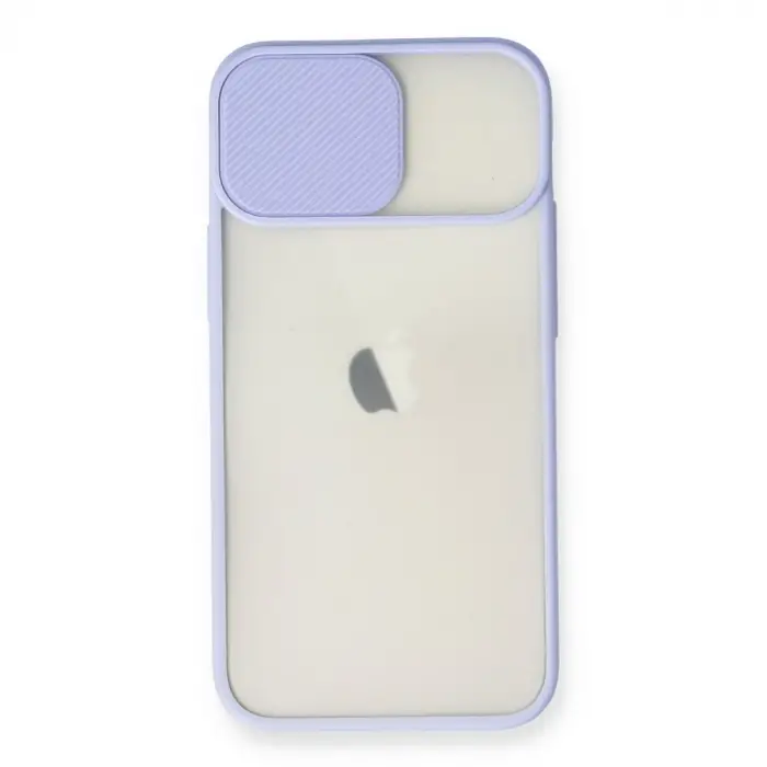 İphone 11 Kılıf Palm Buzlu Kamera Sürgülü Silikon - Lila