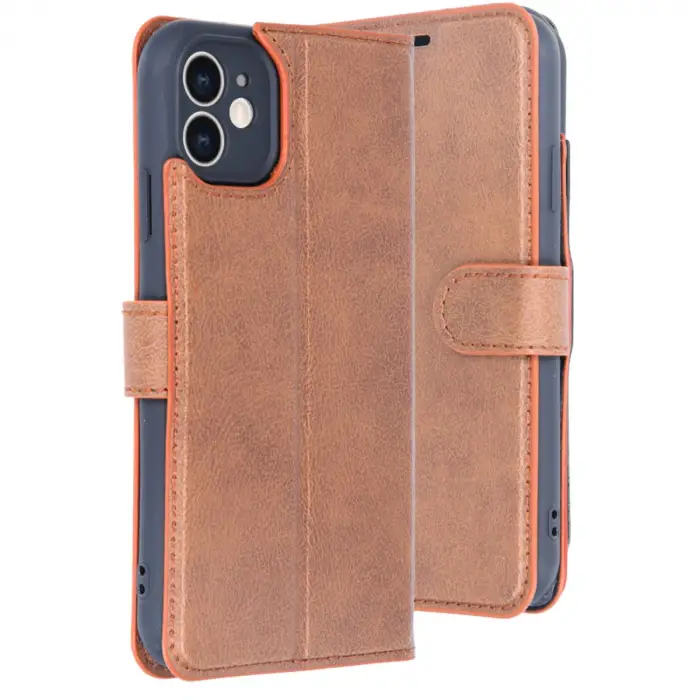 İphone 11 Kılıf Trend S Plus Kapaklı Kılıf - Taba