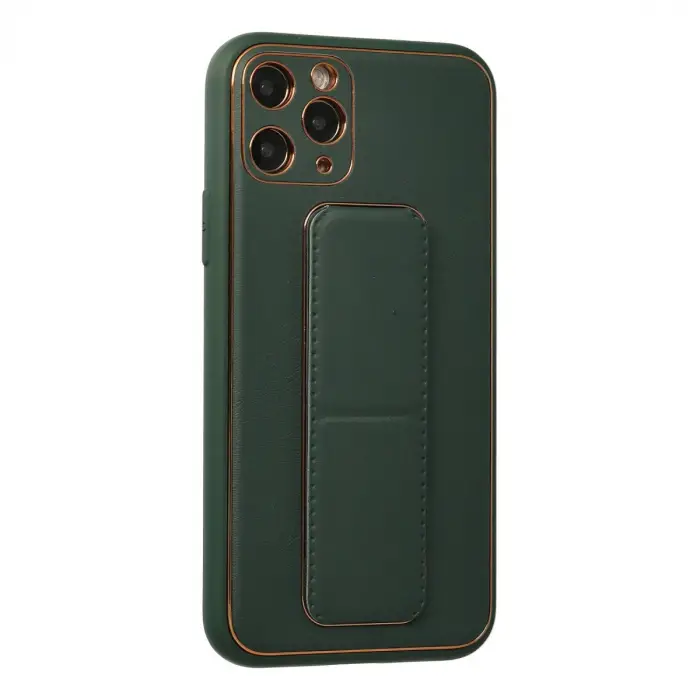 İphone 11 Pro Kılıf Coco Deri Standlı Kapak - Yeşil