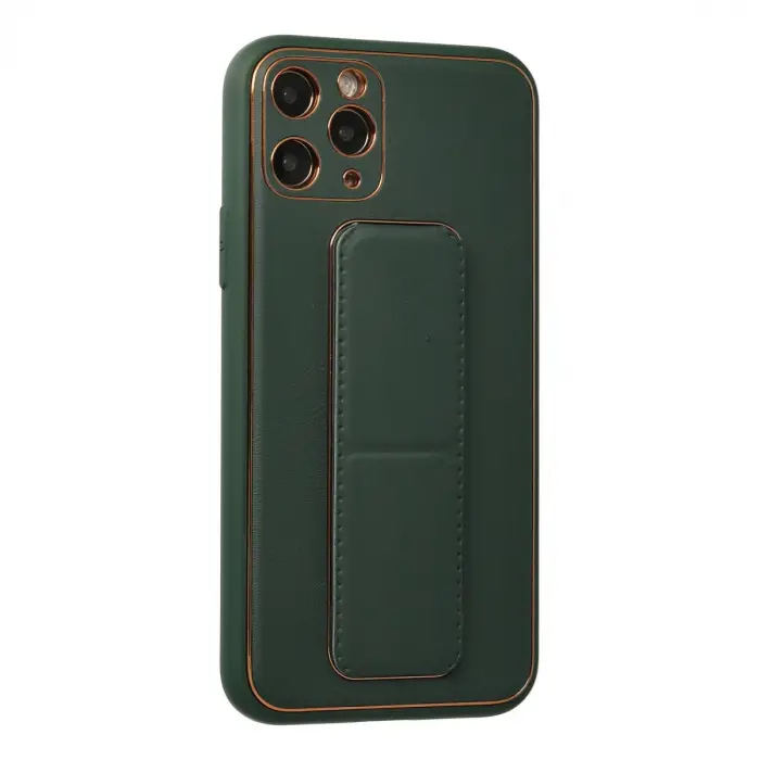 İphone 11 Pro Kılıf Coco Deri Standlı Kapak - Yeşil