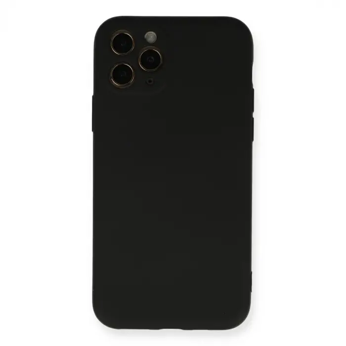 İphone 11 Pro Kılıf Nano İçi Kadife Silikon - Siyah