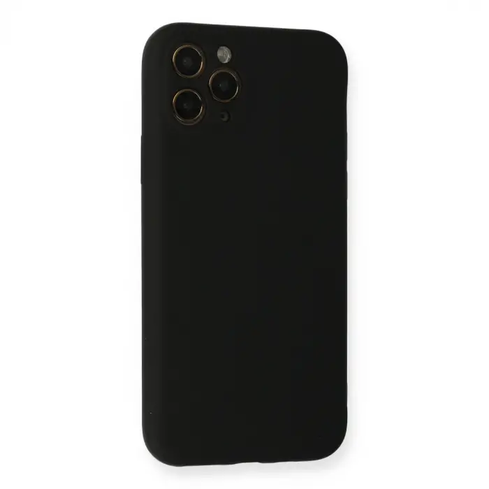 İphone 11 Pro Kılıf Nano İçi Kadife Silikon - Siyah